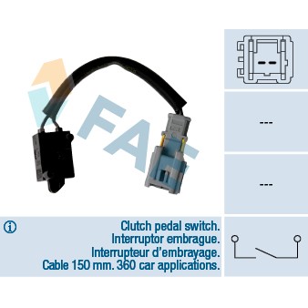 Слика на Автомат за положба на кумплуг FAE 24907 за  Citroen Berlingo BOX 1.6 HDi 110 - 109 коњи дизел