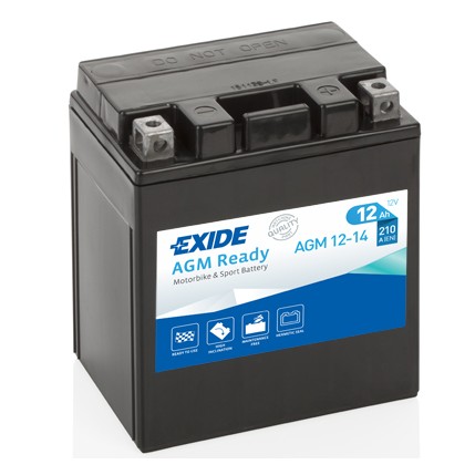 Слика на акумулатор EXIDE AGM Ready AGM12-14 за мотор Kawasaki GPZ 500 S (EX500A, EX500B) - 50 коњи бензин