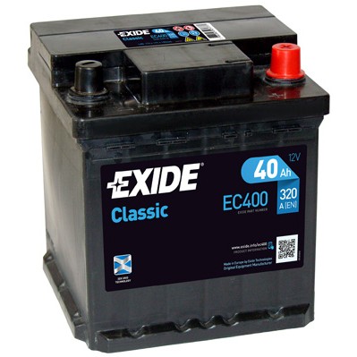 Слика на акумулатор EXIDE CLASSIC * EC400 за VW UP 1.0 EcoFuel - 68 коњи Бензин/Метан (CNG)