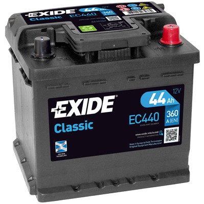 Слика на акумулатор EXIDE CLASSIC * EC440 за Renault Megane 1 (BA0-1) 1.6 e (BA0F, BA0S) - 90 коњи бензин