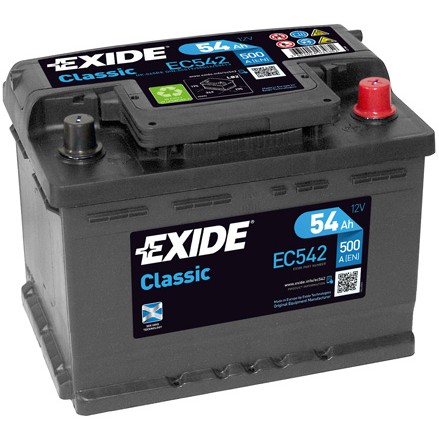 Слика на акумулатор EXIDE CLASSIC * EC542 за Ford Escort MK 4 Convertible (alf) 1.6 i - 90 коњи бензин