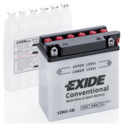 Слика на акумулатор EXIDE Conventional 12N5-3B за мотор Simson SR 80 CCE - 6 коњи горична смес