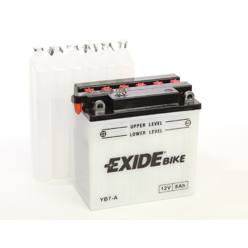 Слика на акумулатор EXIDE Conventional EB7-A за мотор Piaggio Sfera SFERA 80 (NS81T) - 8 коњи горична смес