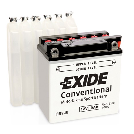 Слика на акумулатор EXIDE Conventional EB9-B за мотор Gilera RV 200 - 18 коњи горична смес