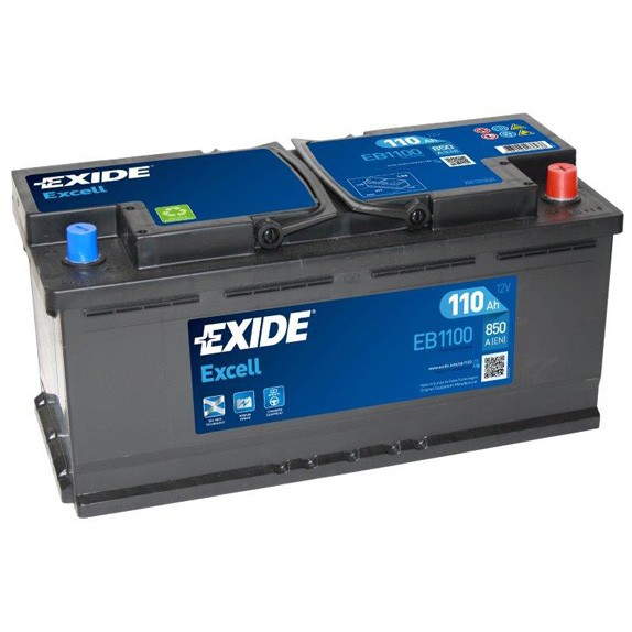 Слика на акумулатор EXIDE EXCELL ** EB1100 за BMW 5 Sedan E60 535 d - 272 коњи дизел