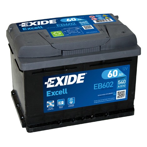 Слика на акумулатор EXIDE EXCELL ** EB602 за Audi 80 Sedan (81, 85, B2) 2.2 quattro - 136 коњи бензин