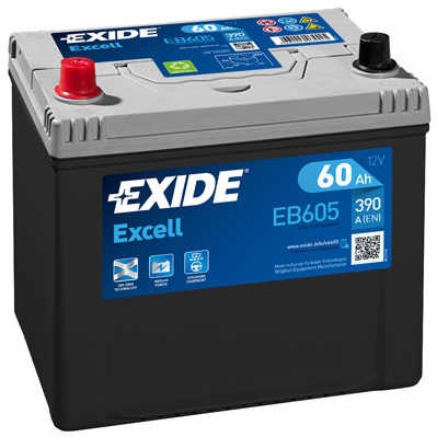 Слика на акумулатор EXIDE EXCELL ** EB605 за Mitsubishi Lancer 3 (C1A,C6A) 1.8 Diesel (C14AS) - 58 коњи дизел