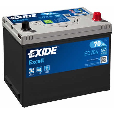 Слика на акумулатор EXIDE EXCELL ** EB704 за камион Hyundai HD 45 - 80 коњи дизел