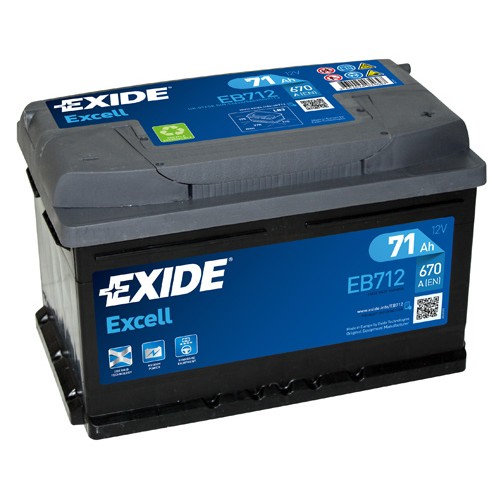 Слика на акумулатор EXIDE EXCELL ** EB712 за Ford Transit BOX 2.3 16V LPG RWD - 145 коњи Бензин/Автогаз (LPG)