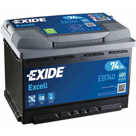 Слика на акумулатор EXIDE EXCELL ** EB740 за Citroen C8 EA,EB 3.0 V6 - 204 коњи бензин