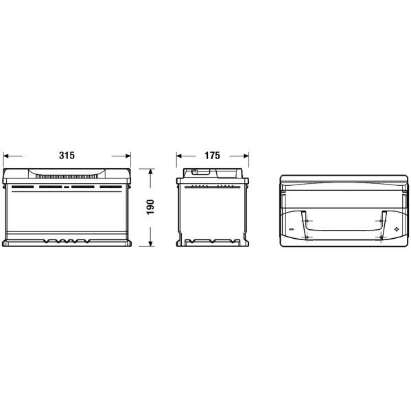 Слика на акумулатор EXIDE EXCELL ** EB800 за VW Jetta 4 (1J2) 1.9 TDI - 150 коњи дизел