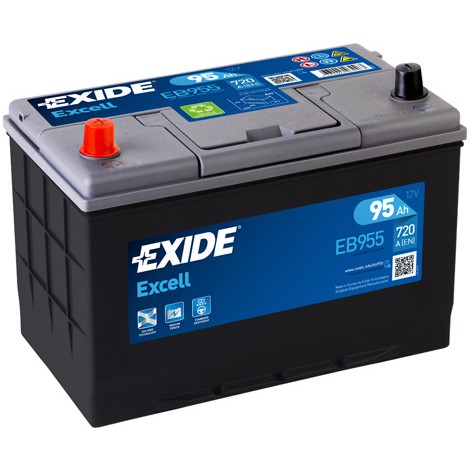 Слика на акумулатор EXIDE EXCELL ** EB955 за Mitsubishi Pajero (V3,V2,V4 W) TD (V46W) - 125 коњи дизел