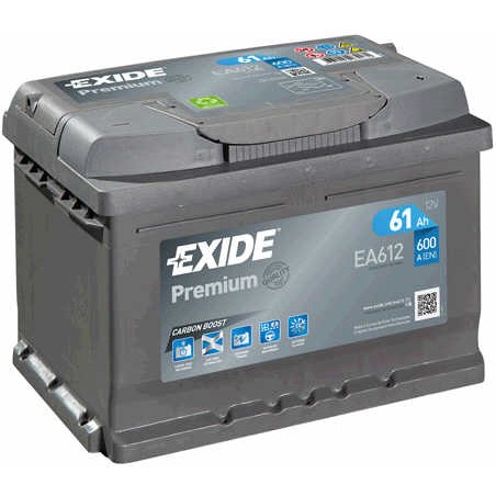 Слика на акумулатор EXIDE PREMIUM EA612 за Audi 80 Sedan (89, 89Q, 8A, B3) 2.0 E - 113 коњи бензин