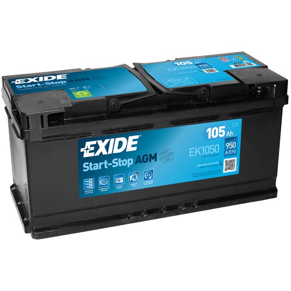 Слика на акумулатор EXIDE Start-Stop AGM EK1050 за Mercedes S-class (w222) S 450 (222.066, 222.166) - 367 коњи бензин