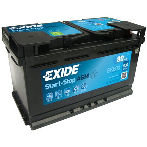 Слика на акумулатор EXIDE Start-Stop AGM EK800 за Audi Q5 (8R) 2.0 TFSI quattro - 230 коњи бензин