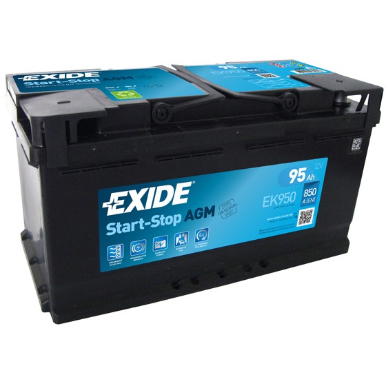 Слика на акумулатор EXIDE Start-Stop AGM EK950 за BMW 3 Gran Turismo F34 320 d - 184 коњи дизел