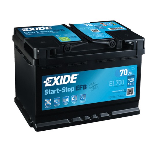 Слика на акумулатор EXIDE Start-Stop EFB EL700 за Mercedes E-Class Convertible (A238) E 400 4-matic (238.466) - 333 коњи бензин