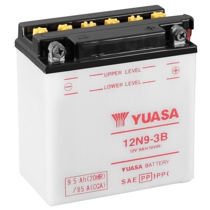 Слика на акумулатор YUASA Conventional 12 Volt 12N9-3B за мотор Kawasaki H H1-E - 59 коњи горична смес