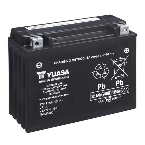 Слика на акумулатор YUASA High Performance Maintenance Free YTX24HL-BS за мотор Kawasaki VN 15 (VNT50A) - 64 коњи бензин