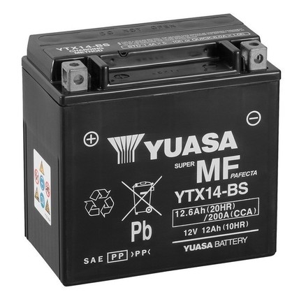 Слика на акумулатор YUASA Maintenance free YTX14-BS за мотор Aprilia Dorsoduro 1200 ABS/ATC - 131 коњи бензин