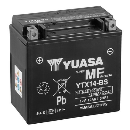 Слика на акумулатор YUASA Maintenance free YTX14-BS за мотор Hyosung GT 125 Naked - 14 коњи бензин