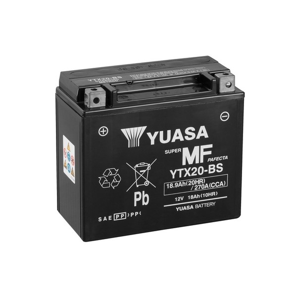 Слика на акумулатор YUASA Maintenance free YTX20-BS за мотор Harley-Davidson Sportster 883 - 27 коњи бензин