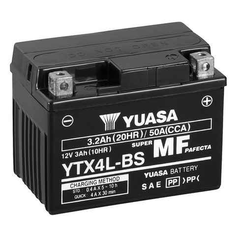 Слика на акумулатор YUASA Maintenance free YTX4L-BS за мотор Aprilia SR 50 LC Ditech (RL) - 5 коњи горична смес