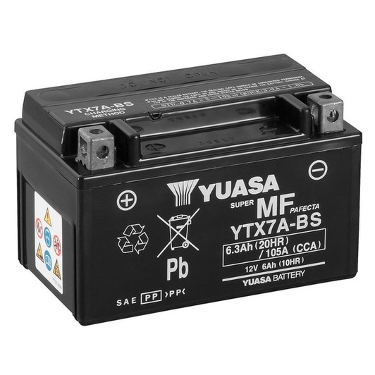 Слика на акумулатор YUASA Maintenance free YTX7A-BS за мотор Kymco Agility 50 RS 4T (CK50QT-5) - 4 коњи бензин