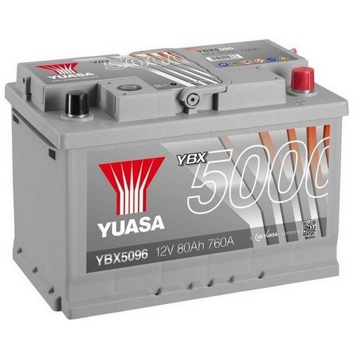 Слика на акумулатор YUASA YBX5000 Silver High Performance SMF Batteries YBX5096 за Audi Q5 (8R) 2.0 TDI quattro - 143 коњи дизел