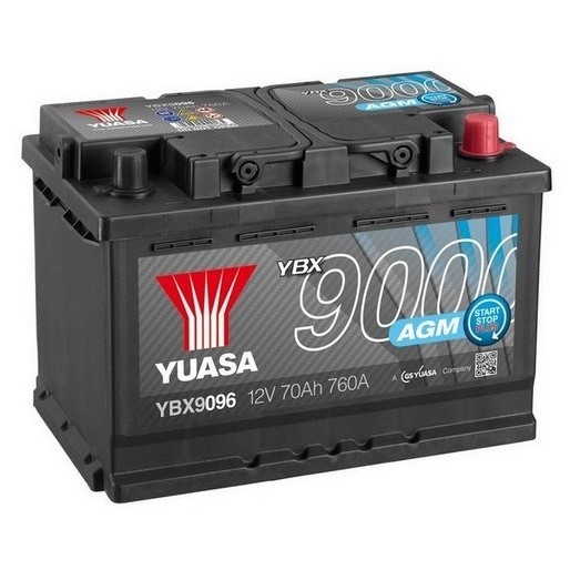 Слика на акумулатор YUASA YBX9000 AGM Start Stop Plus Batteries YBX9096 за Opel Astra K (B16) 1.4 Turbo (68) - 125 коњи бензин