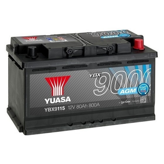 Слика на акумулатор YUASA YBX9000 AGM Start Stop Plus Batteries YBX9115 за Audi A5 Cabrio (8F7) 2.0 TFSI - 220 коњи бензин