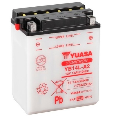 Слика на акумулатор YUASA YuMicron YB14L-A2 за мотор Gilera RC 600 - 27 коњи бензин