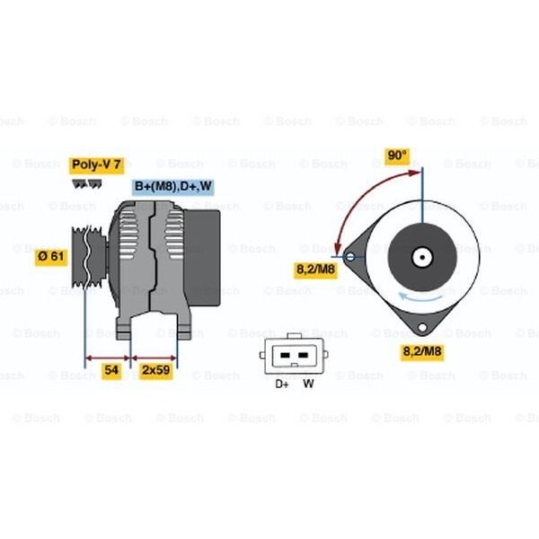 Слика на Алтернатор BOSCH 0 123 520 002