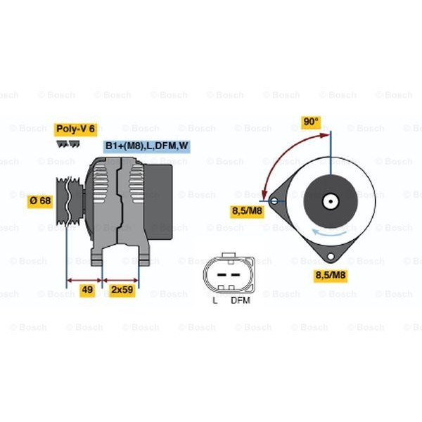 Слика на Алтернатор BOSCH 0 124 515 035