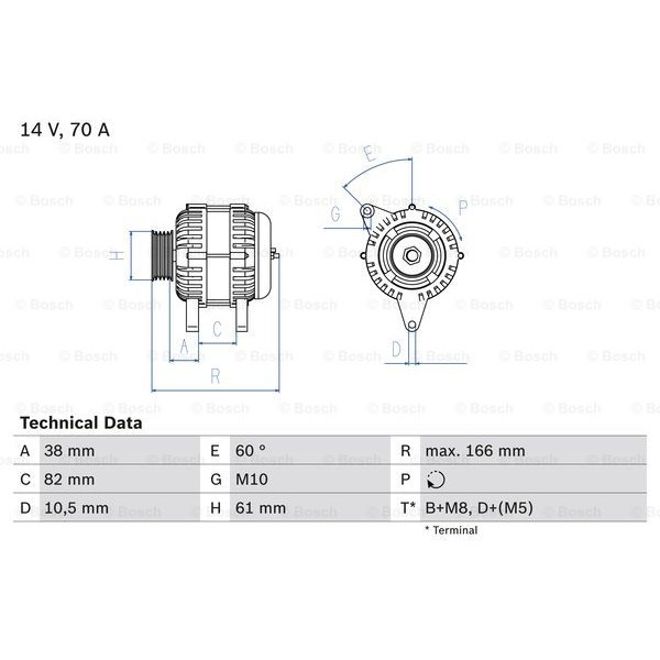 Слика на Алтернатор BOSCH 0 986 039 550