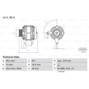 Слика 1 на Алтернатор BOSCH 0 986 040 390