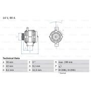 Слика 1 $на Алтернатор BOSCH 0 986 041 800