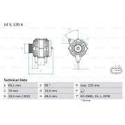 Слика 1 на Алтернатор BOSCH 0 986 041 810