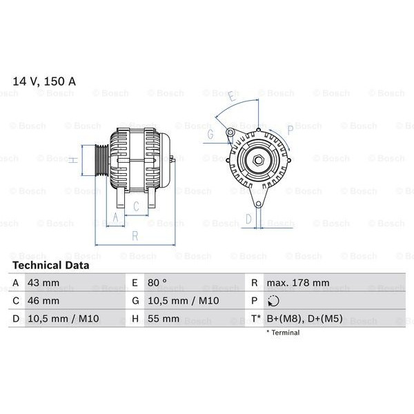 Слика на Алтернатор BOSCH 0 986 041 930 за Citroen Xantia X2 2.0 HDI 90 - 90 коњи дизел