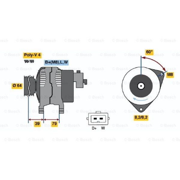 Слика на Алтернатор BOSCH 0 986 043 141