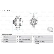 Слика 1 на Алтернатор BOSCH 0 986 044 020