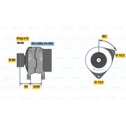 Слика 1 на Алтернатор BOSCH 0 986 044 030