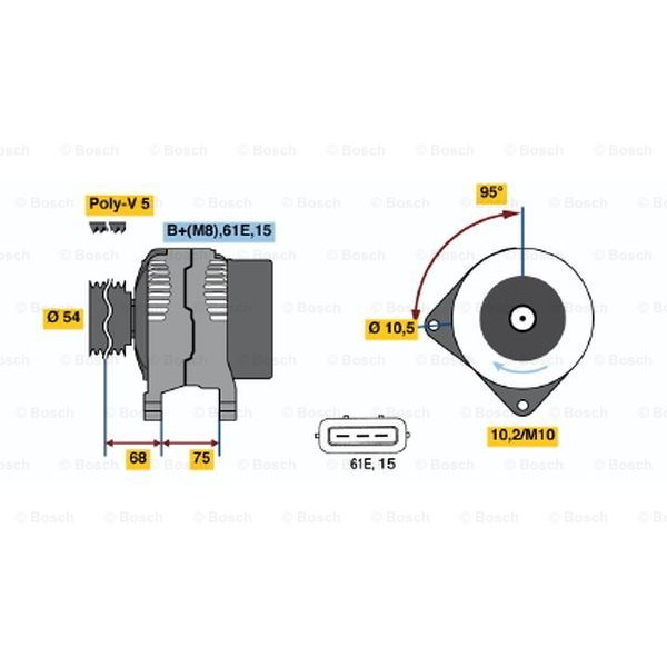 Слика на Алтернатор BOSCH 0 986 044 841