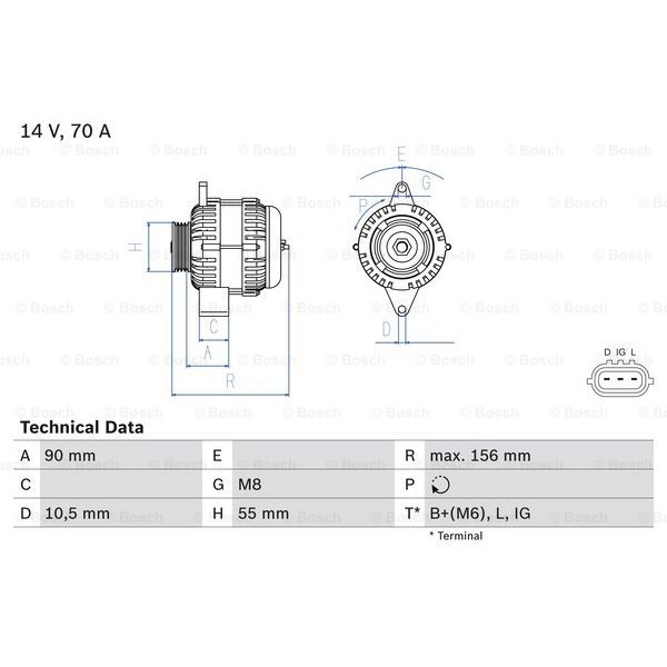 Слика на Алтернатор BOSCH 0 986 045 751