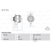 Слика 1 $на Алтернатор BOSCH 0 986 045 751