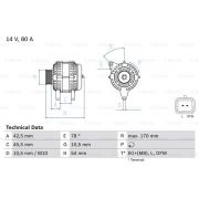 Слика 1 на Алтернатор BOSCH 0 986 049 410