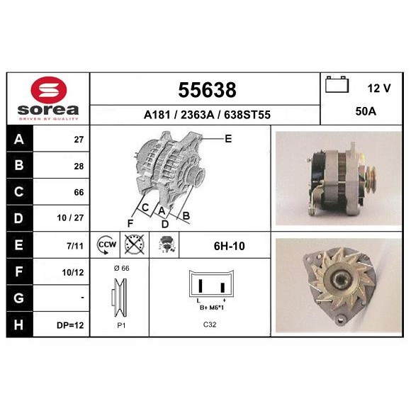 Слика на Алтернатор EAI 55638