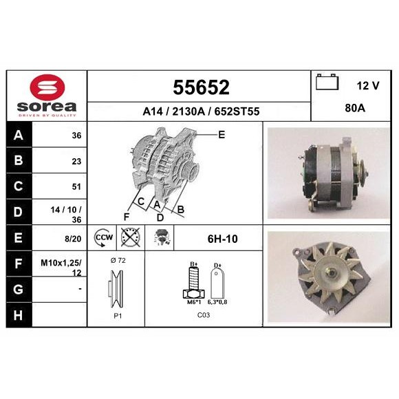 Слика на Алтернатор EAI 55652