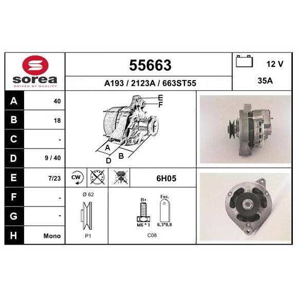 Слика на Алтернатор EAI 55663