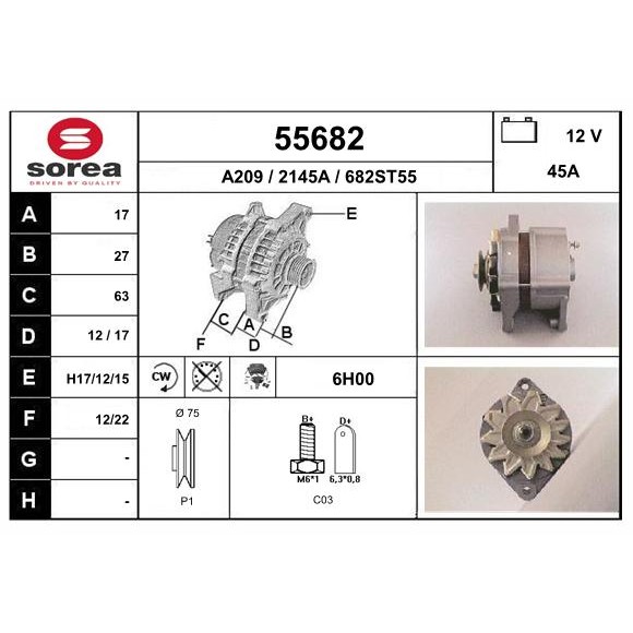 Слика на Алтернатор EAI 55682